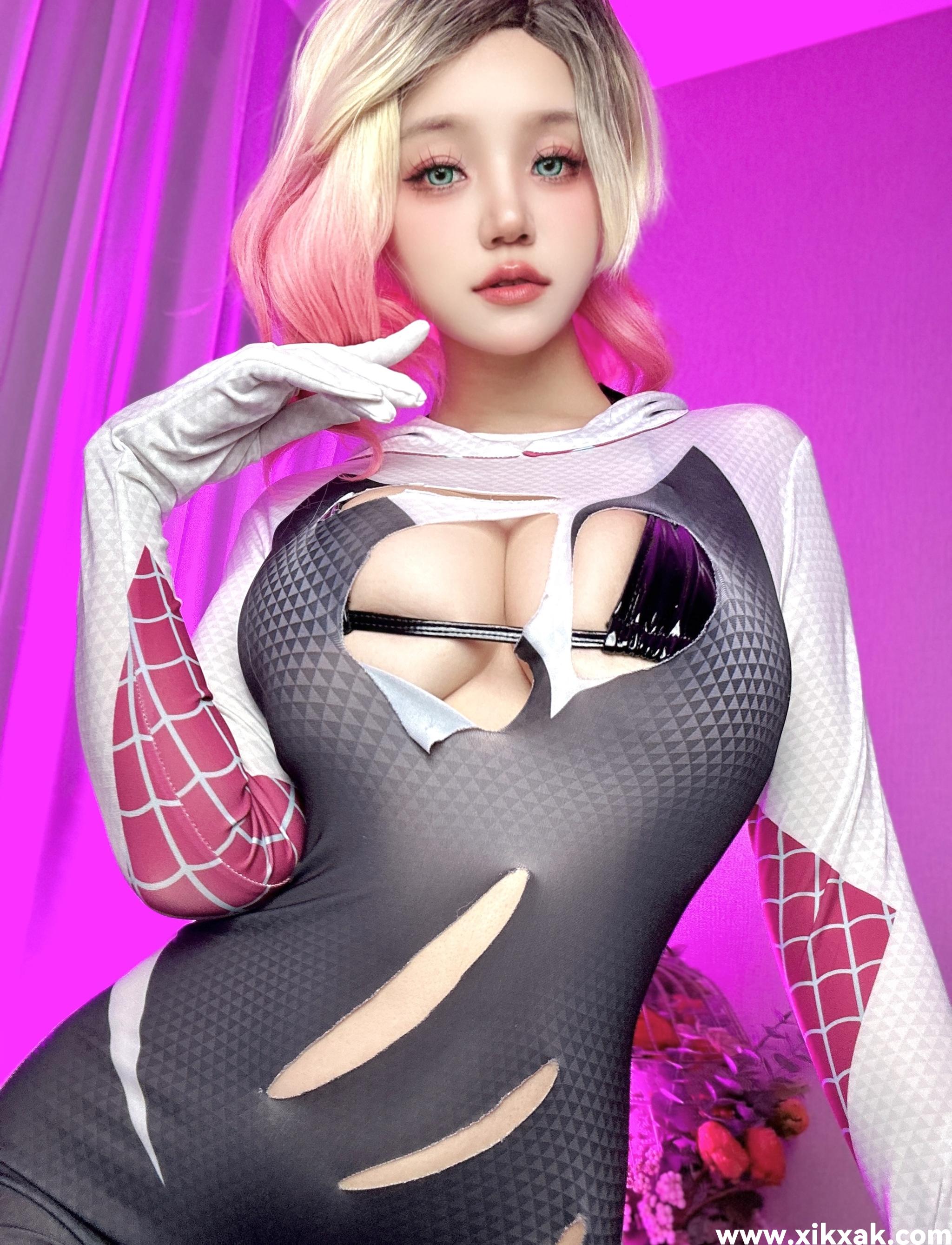 小仓千代w – NO.58 Spider Gwen 蜘蛛格温 [20P1V]